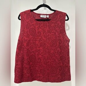 Chico's Red Paisley Blouse Size 3
